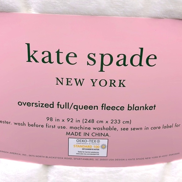 kate spade Bedding Kate Spade Oversized Full Queen Fleece Blanket Poshmark